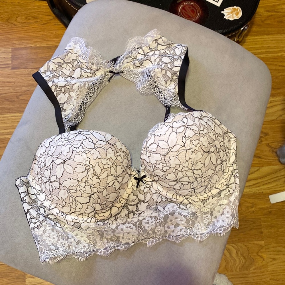 White and black sexy lingerie top